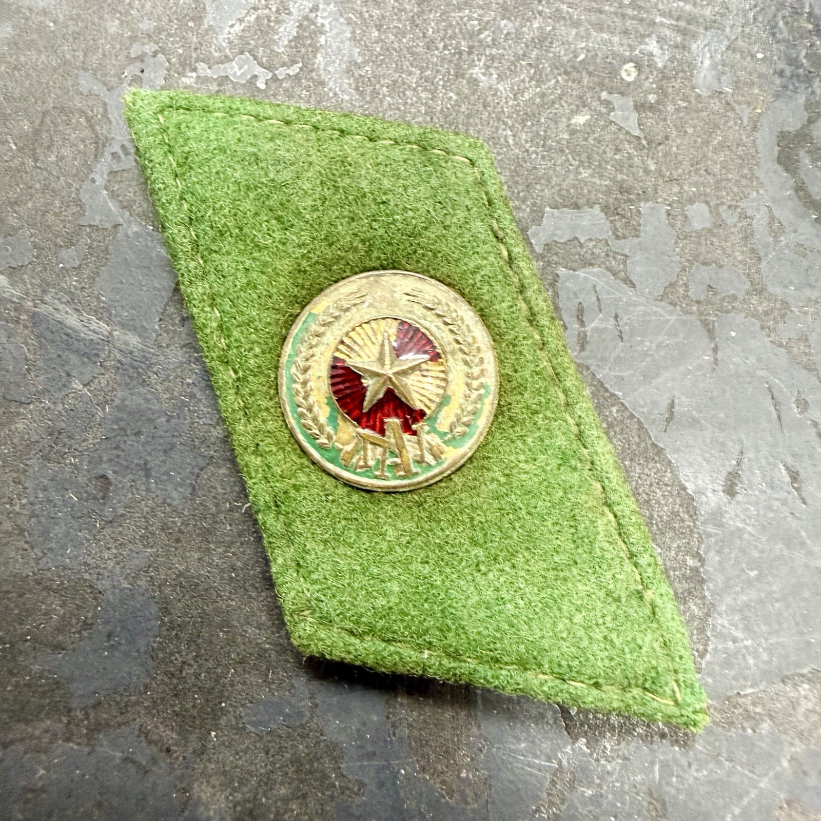Vietnam War NVA North Vietnamese Officer Collar Tab Original