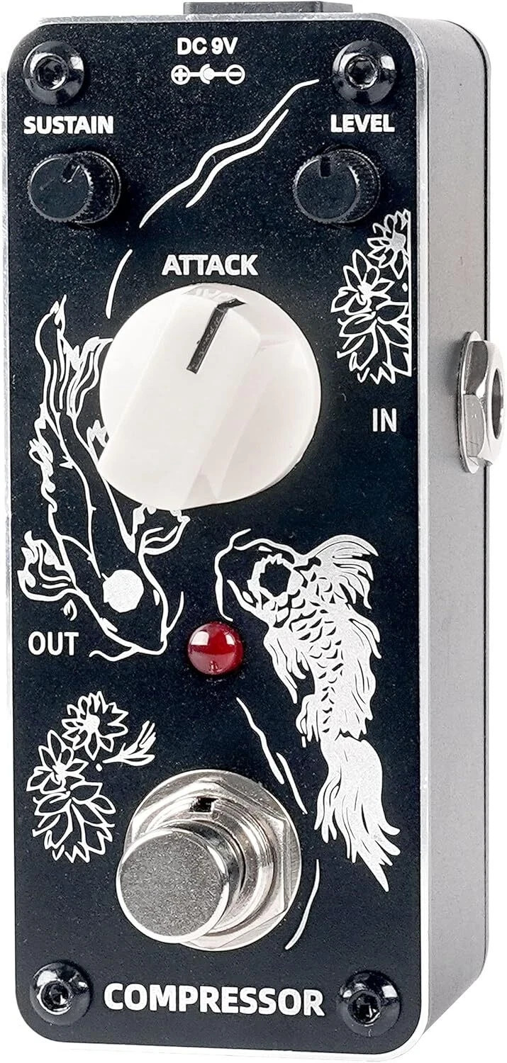 Compressor Pedal for Electric Guitar and Bass, Mini Compression Pedal True By...