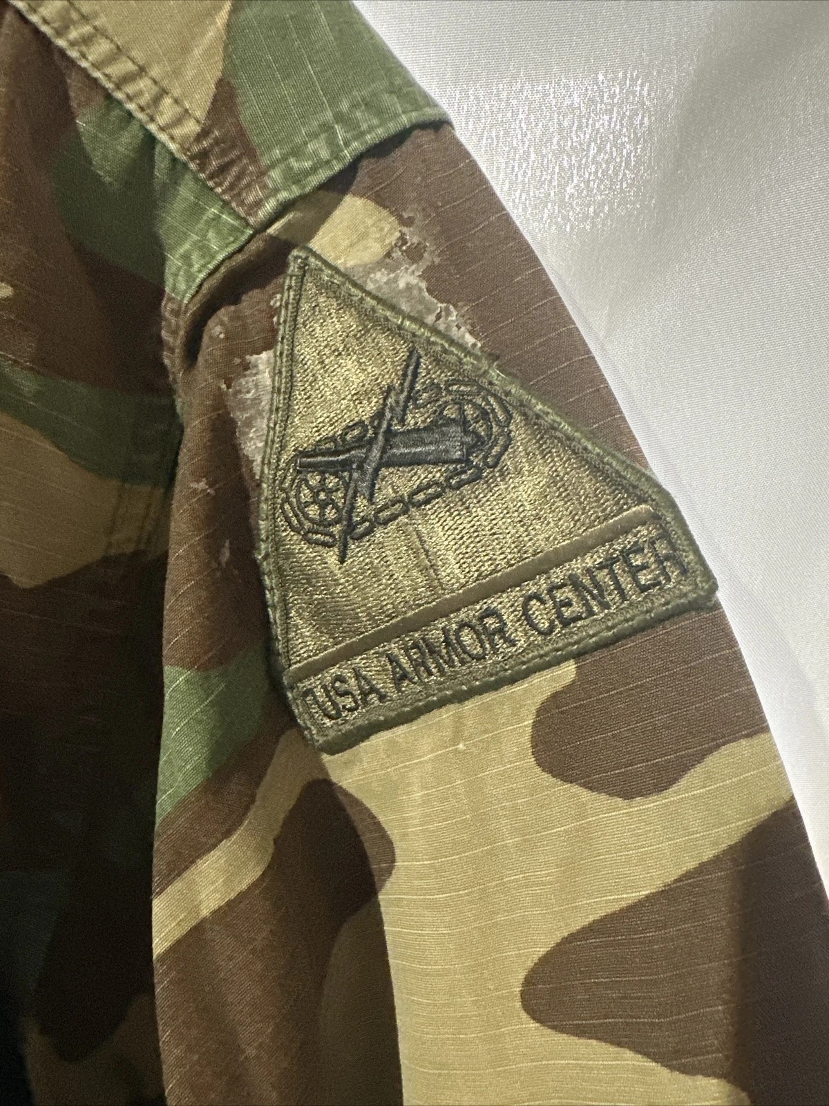 VTG US Army BDU Shirt Jacket 82nd Airborne CIB, Master Parachutist NAMED Lg Long