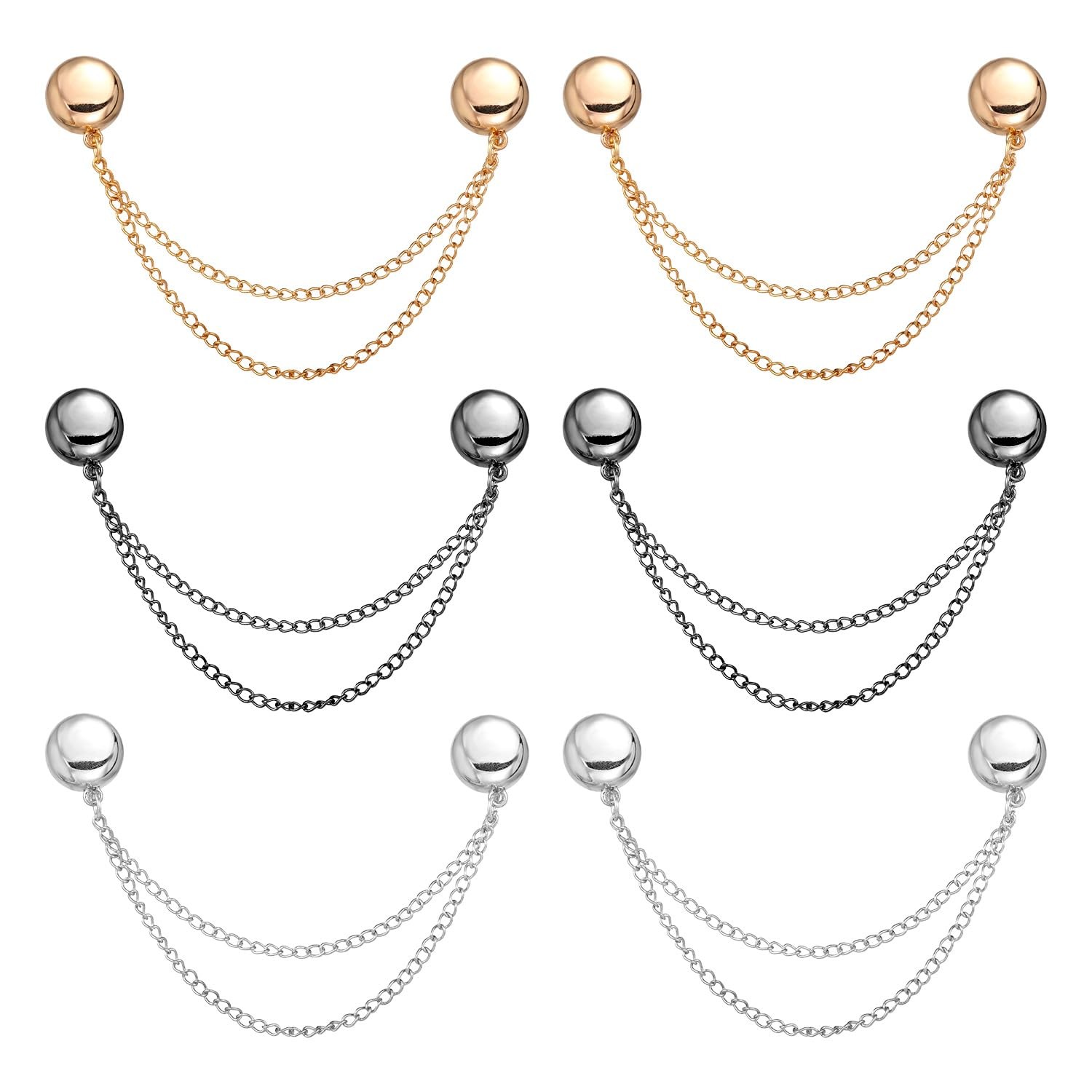 6pcs Magnet Clothing Pins, Metal Magnetic 4.37x0.47in/11.1x1.2cm, silver