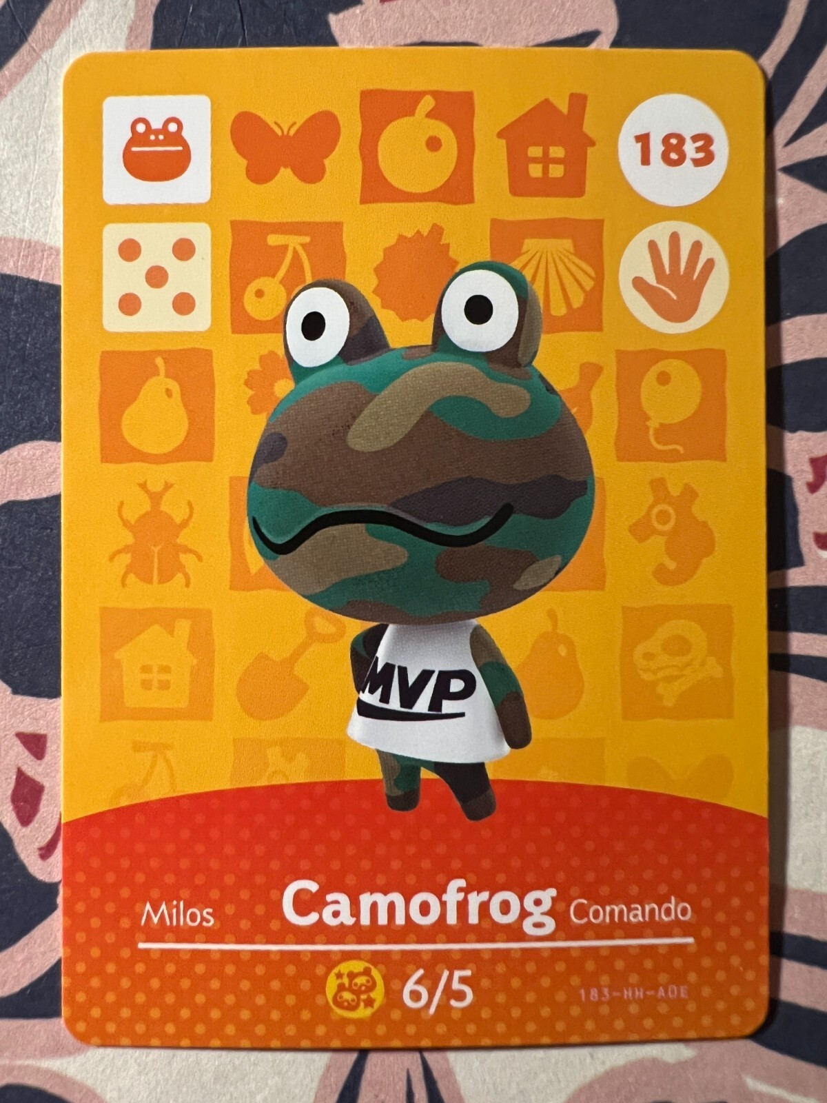 Camofrog # 183 AUTHENTIC amiibo card, Animal Crossing Series 2, 🐸 UNSCANNED