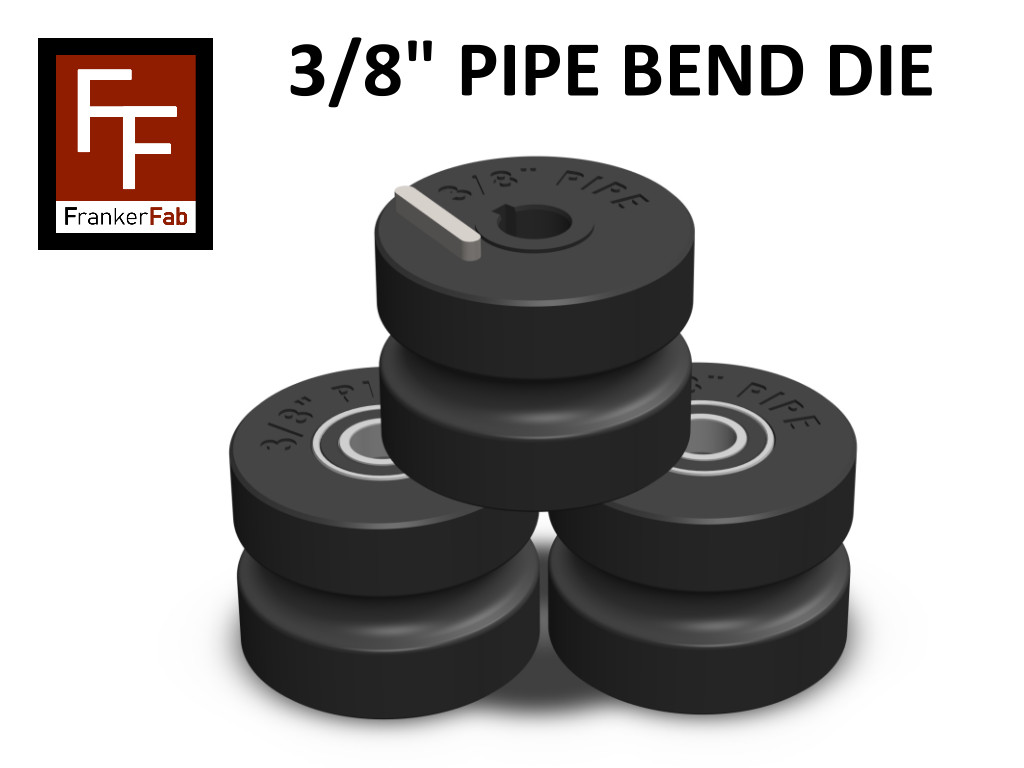 TR60 Tube Roller Dies, 3/8" Round Pipe (0.675" OD) for TR-60 Bender, Full Set