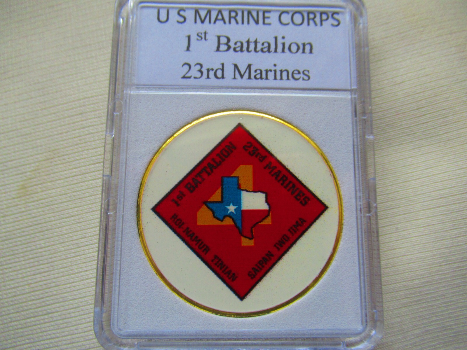 United States Marine Corps 1st Battalion, 23rd Marines Challenge Coin