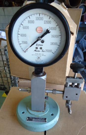 RUSKA MONITOR GAGE BLOCK 2444-804 S/N 22097 MASTER TEST GAGE TYPE 200-3S 316 S/S