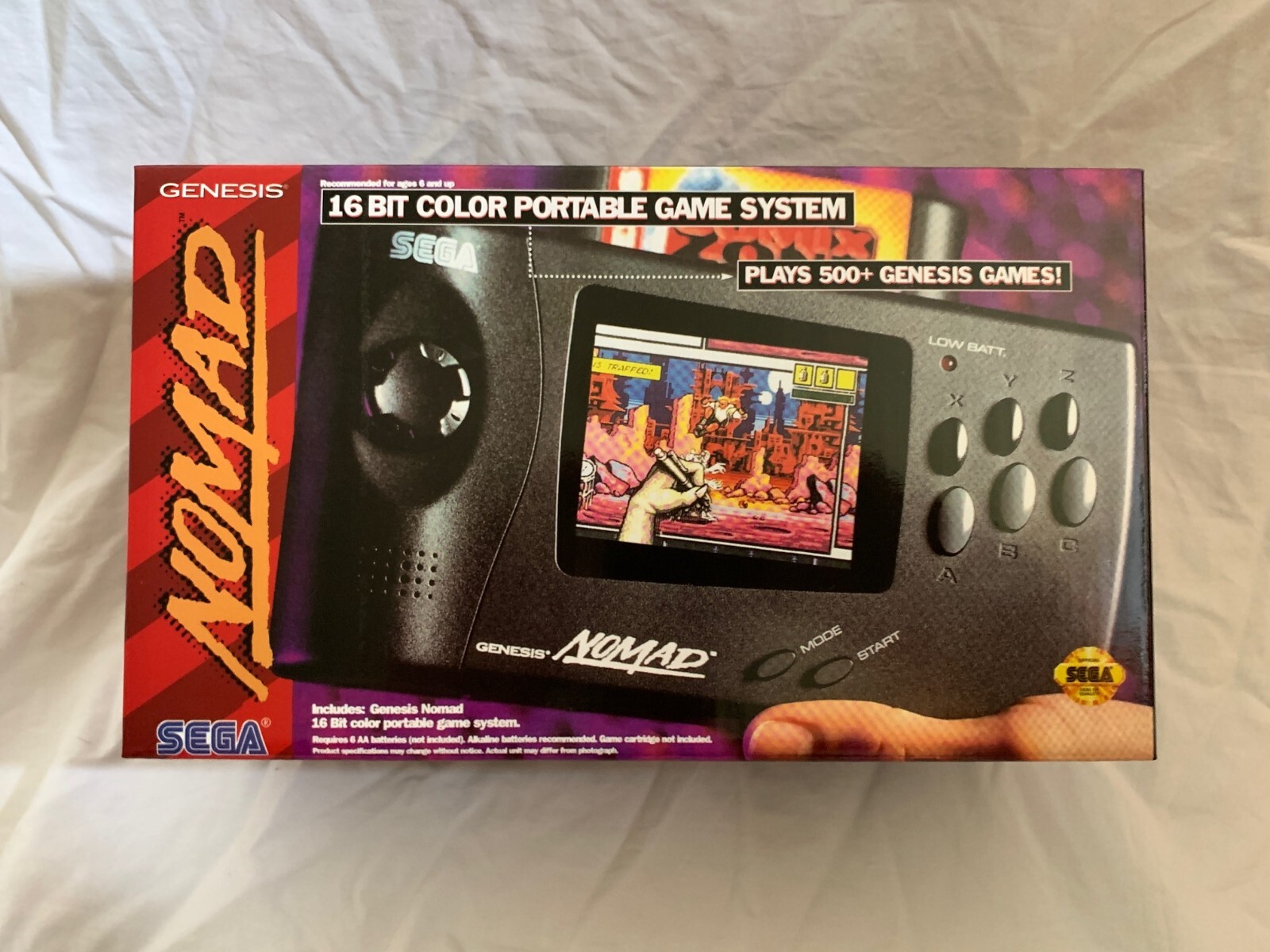 Empty Console BOX & Optional "Poly"/Bag/P.E.T. for Sega Nomad Handheld