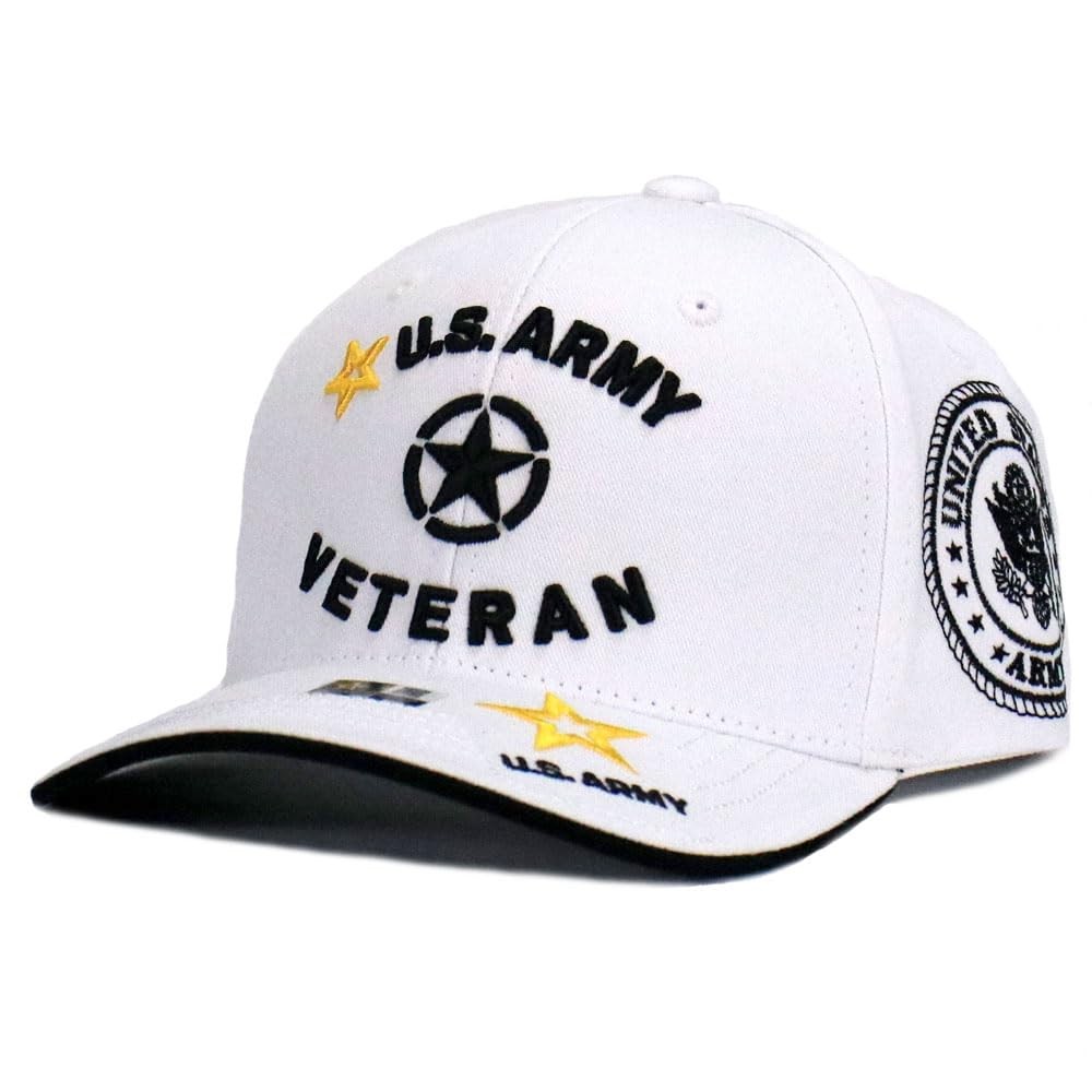 CHL Trading US Army Hat Veteran 'Be All You Can One Size, Vet5 - White
