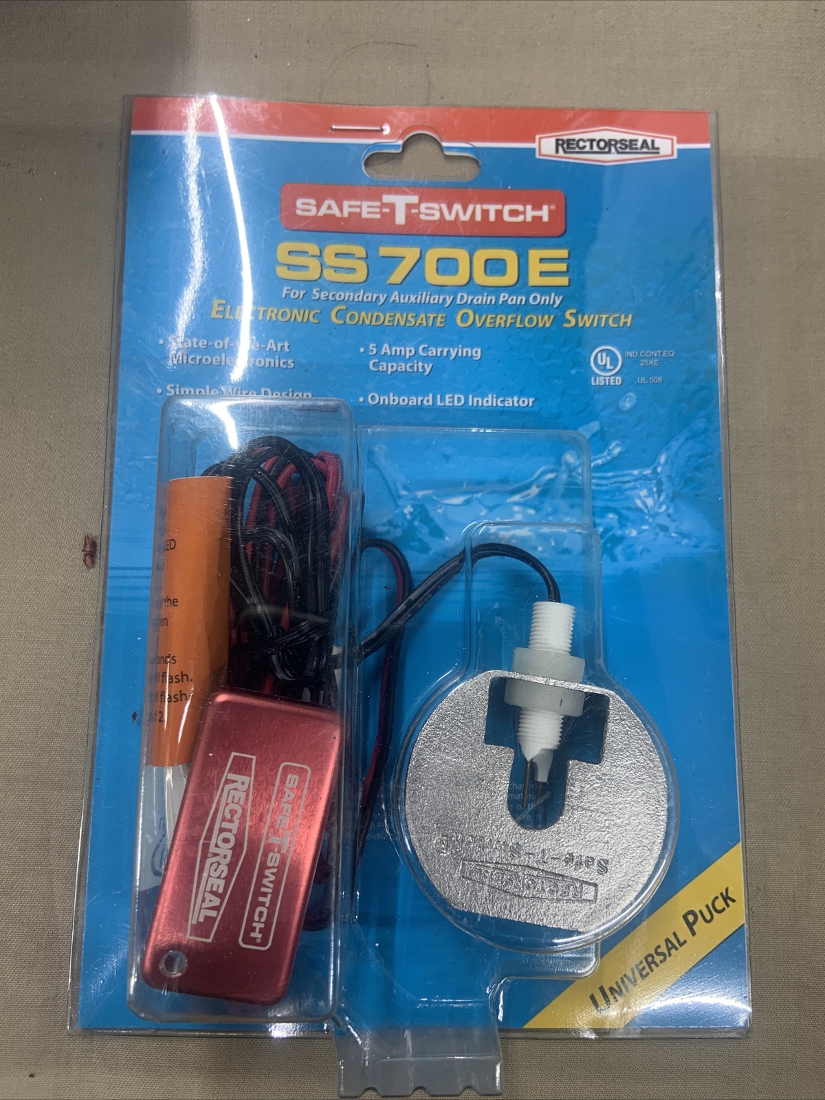 RECTORSEAL 97695 SAFE-T-SWITCH SS700E ELECTRONIC CONDENSATE OVERFLOW SWITCH