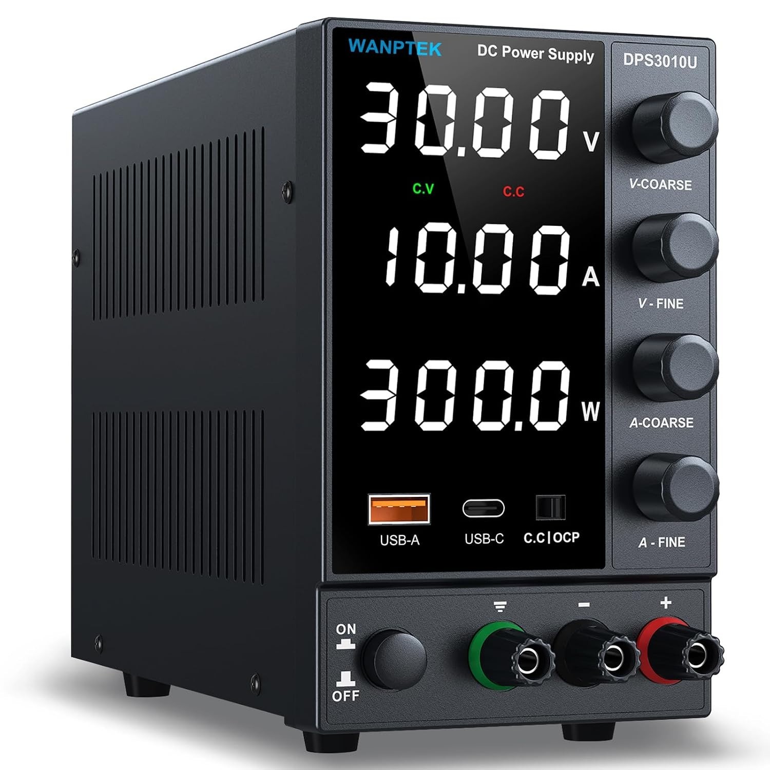 Versatile Variable DC Power Supply with USB & Type-C for Electronics Projects