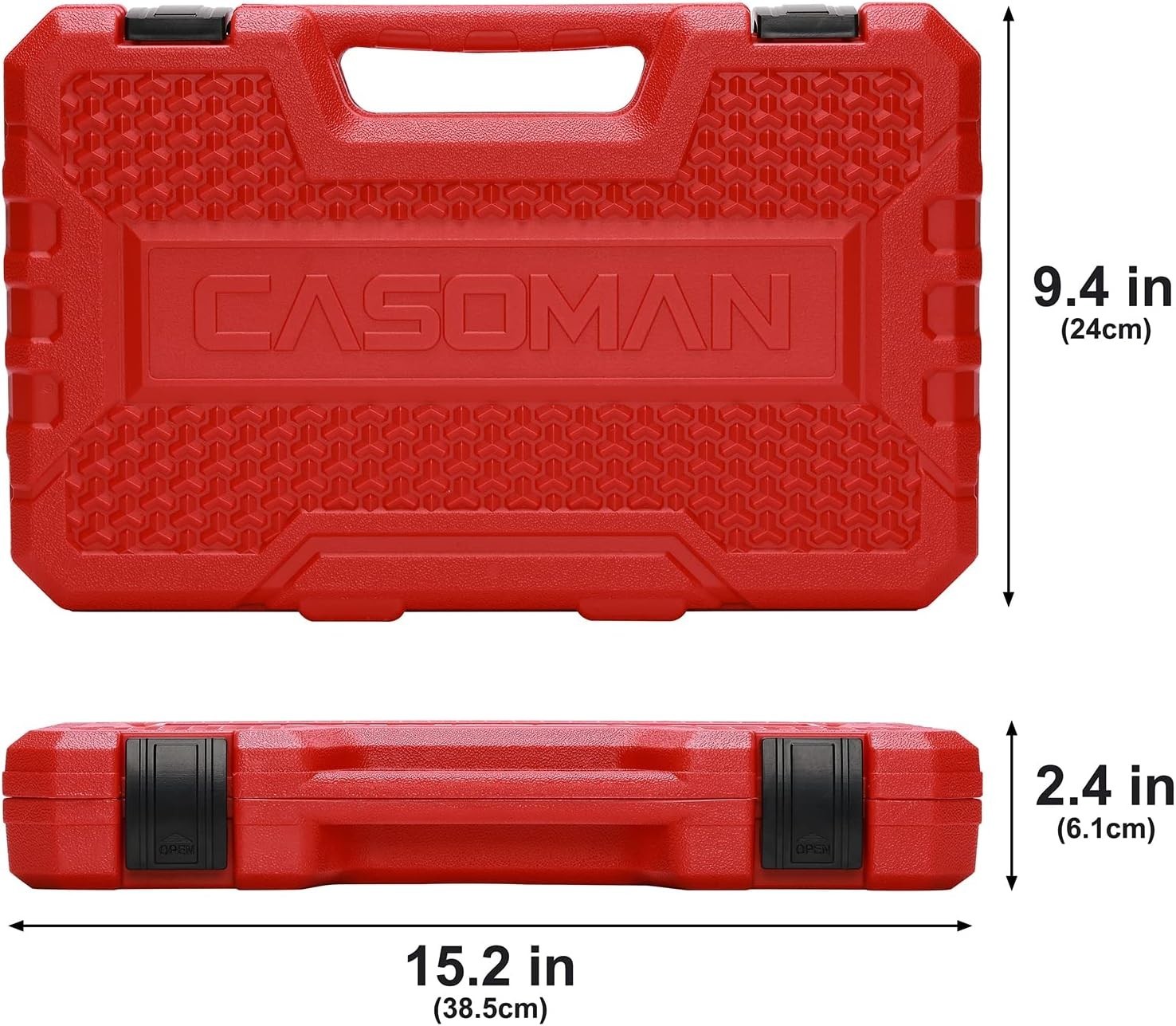 Impact Socket Set 49 Pcs Chrome Vanadium Deep Shallow SAE Metric Heavy Duty