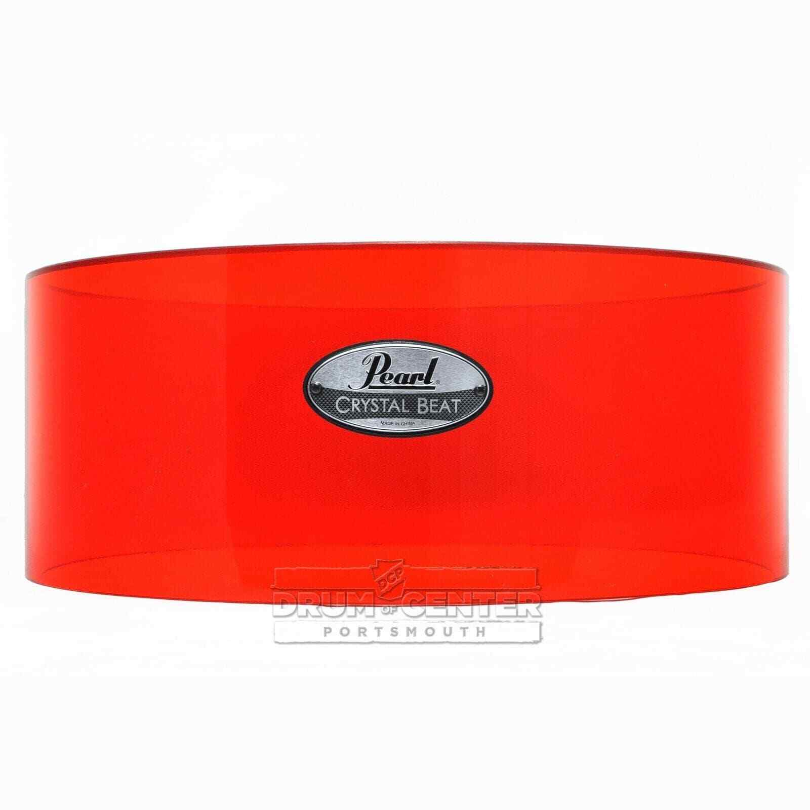 Pearl Crystal Beat Acrylic Free Floating Snare Shell 14x6.5 Ruby Red