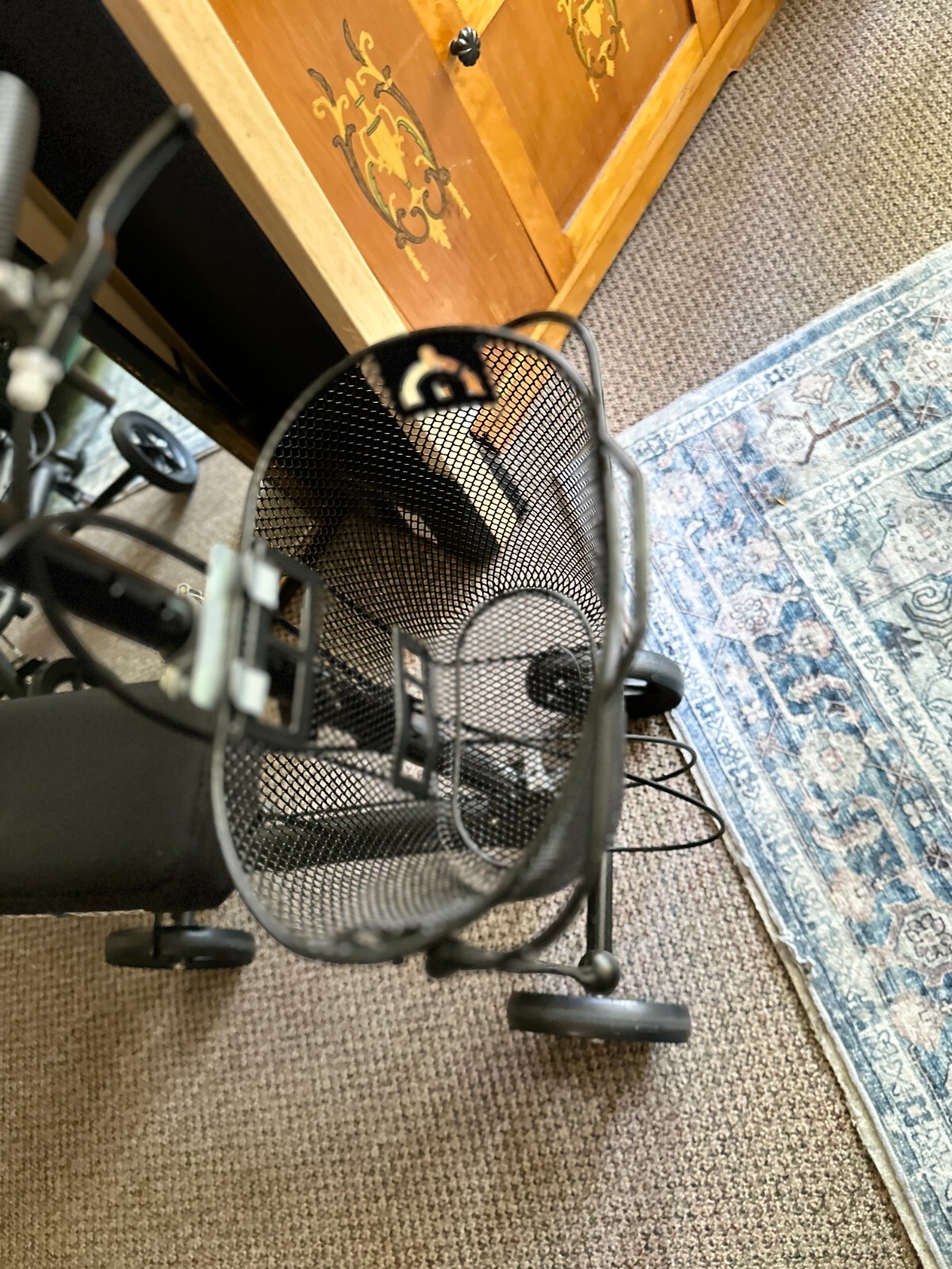 Black metal KneeRover mobility knee scooter