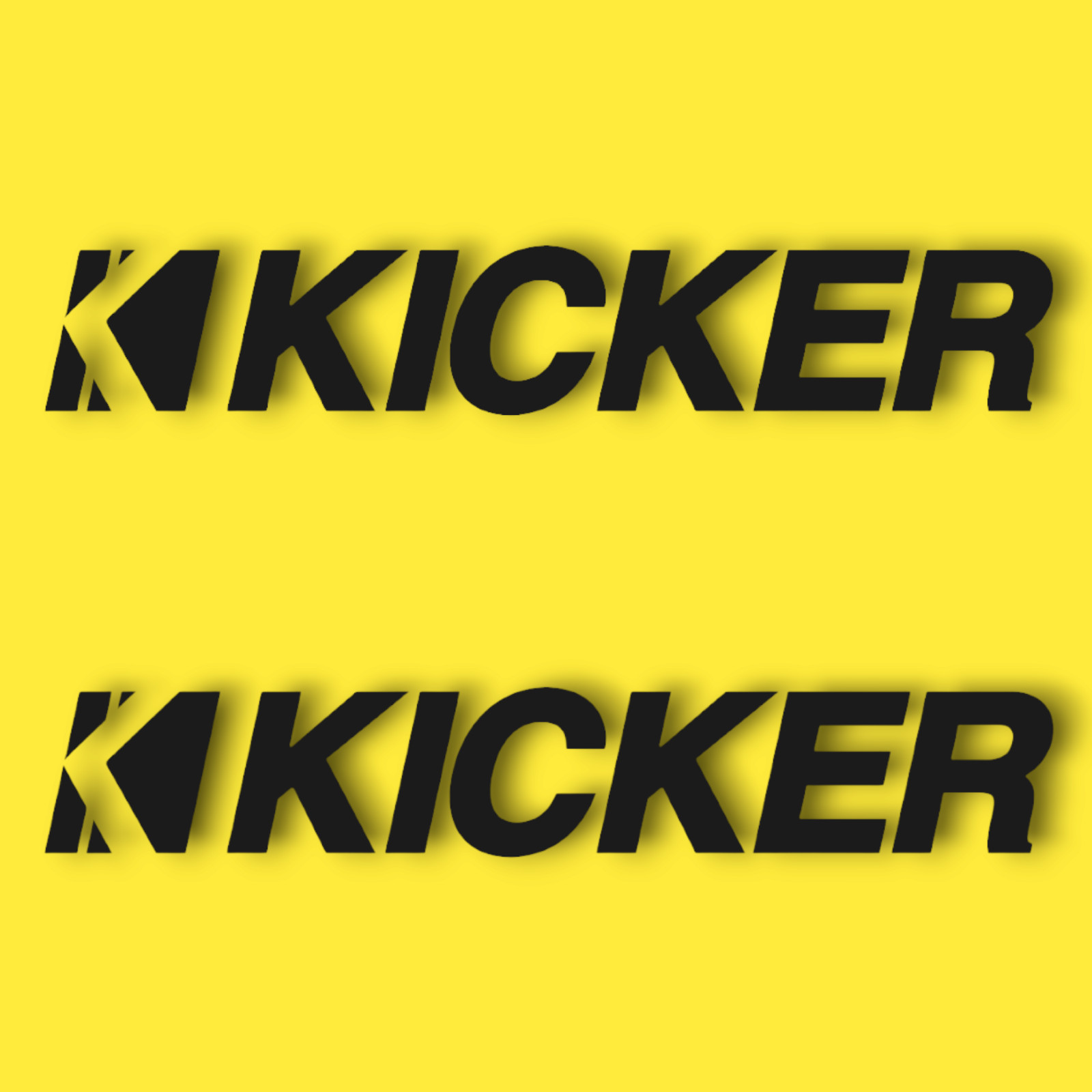 2x KICKER Decal Stickers 8"- High Quality Vinyl - Perfect for Audio Enthusiasts
