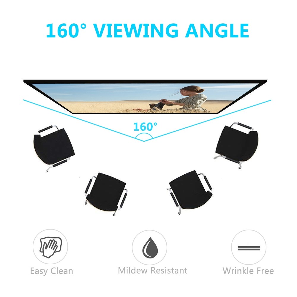 Silver Ticket 120" Fixed Frame 16:09 Projector Screen White