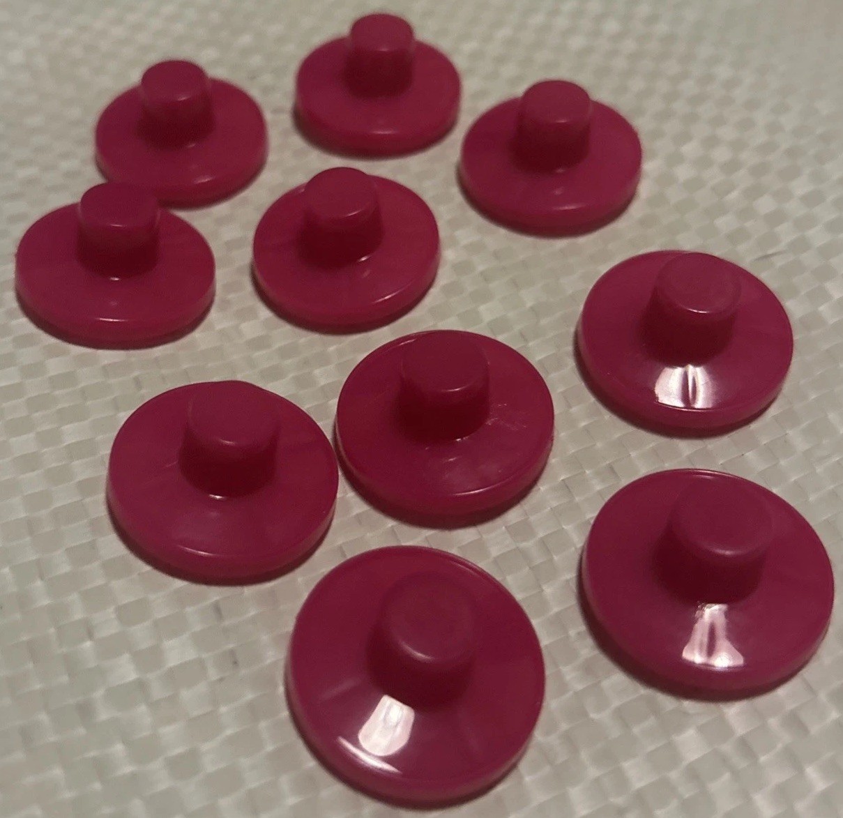 Red Topple Replacement Pieces – Set of 10 – Pressman 2008 Game Tokens