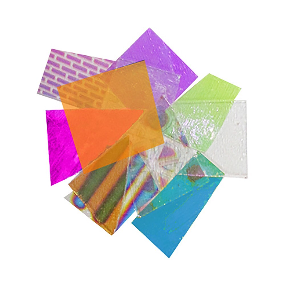 CBS Dichroic Assorted Glass Jewelry Pack Thin Clear 1/4lb.Bag 96coe