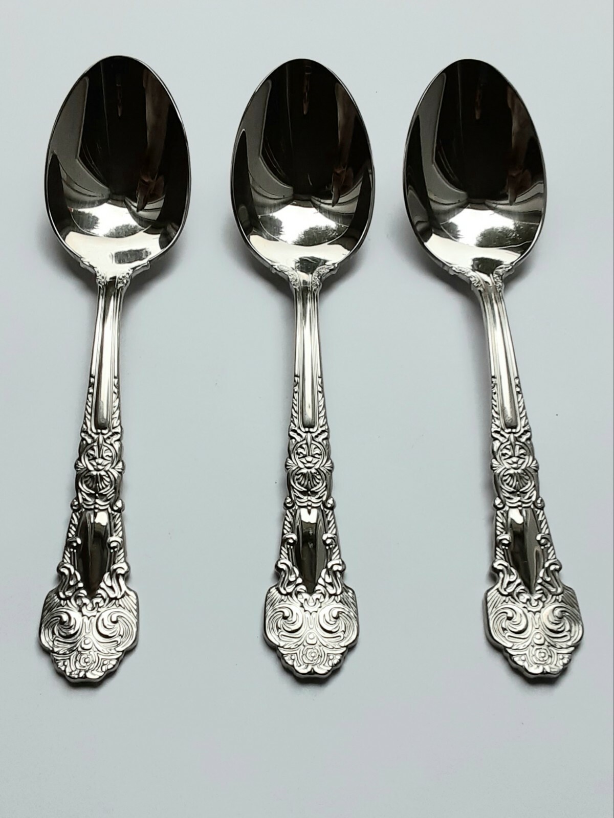 (3) Reed & Barton RENAISSANCE Stainless 18/10 Place Spoons~Free Shipping