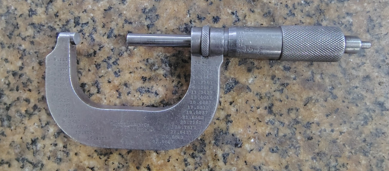 🗽VINTAGE STARRETT No.213-C 1-2" MICROMETER