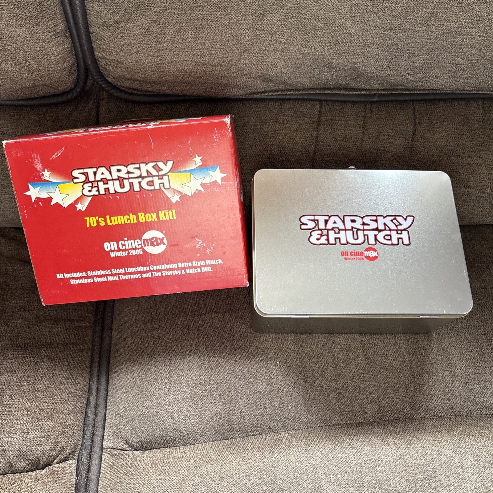 RARE 2005 Starsky & Hutch Promotional Lunchbox Kit Stainless Steel