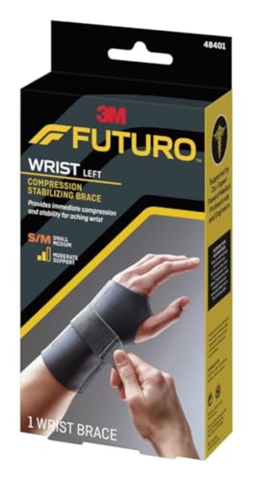 FUTURO-MMM-357 Deluxe Wrist Stabilizer, Large/X-Large - grey Small/Medium