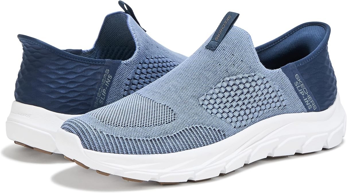 Skechers Slip Ins Shoes Men's Blue Comfort Casual Memory Foam Hands Free 205466