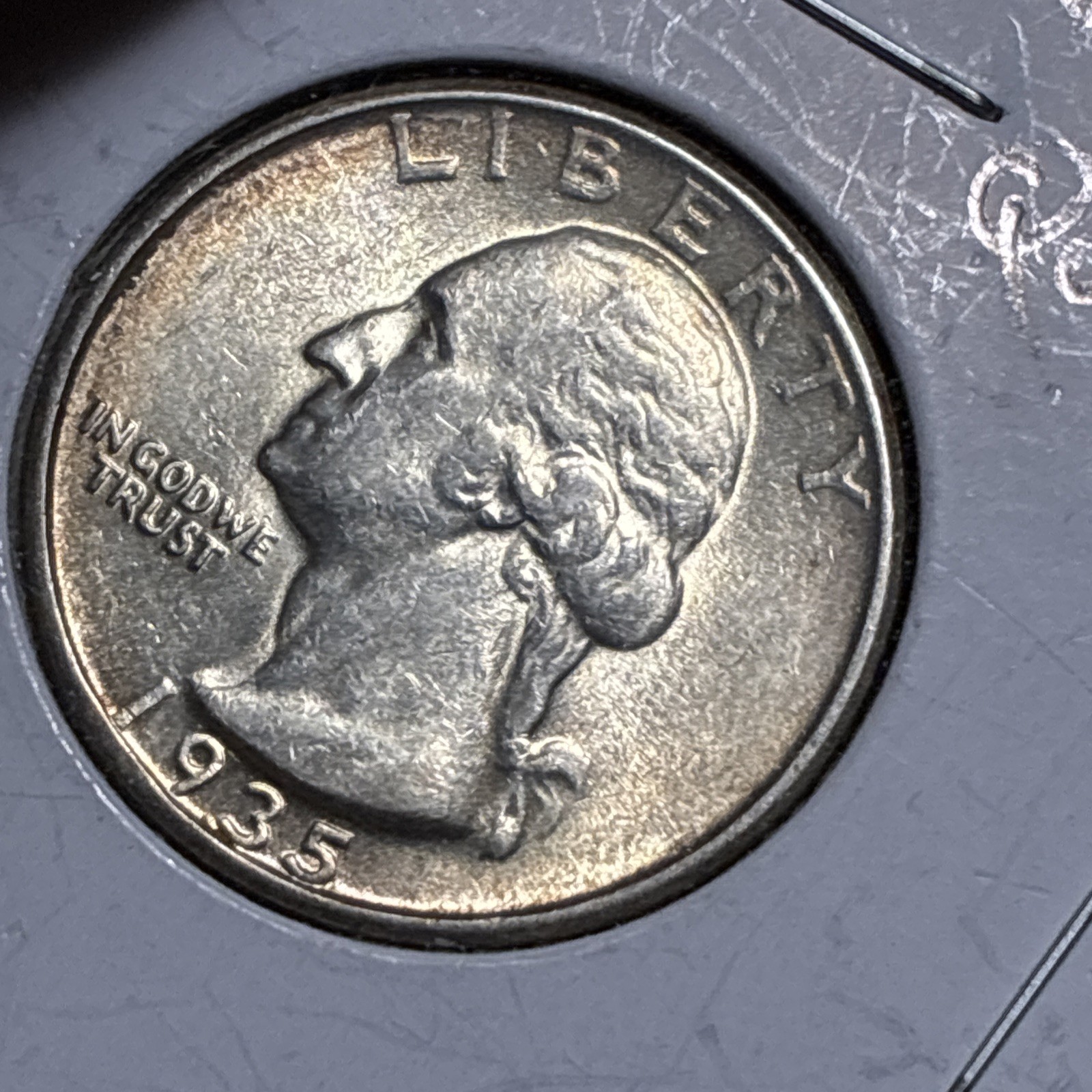 1935-P Washington Quarter No Initials Rare