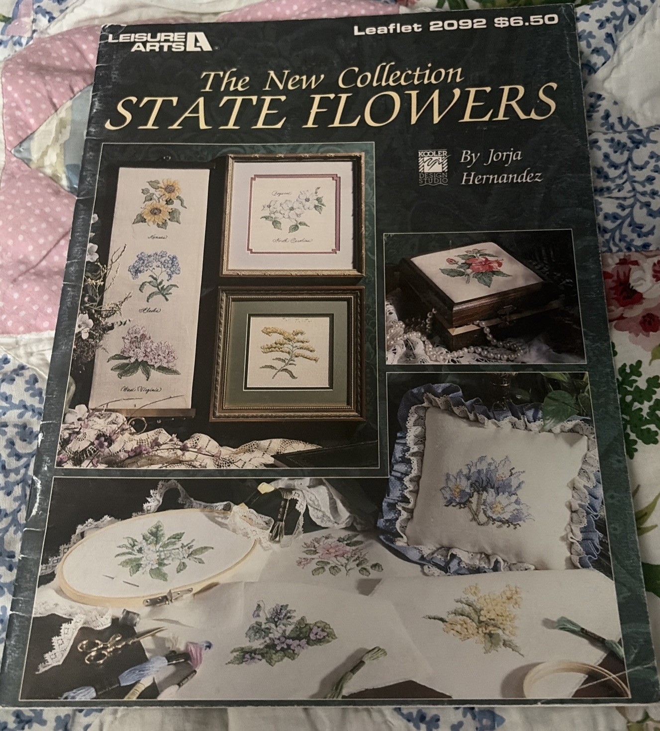 New Collection State Flowers Leisure Arts Leaflet 2092 Crossstitch Cross Stitch
