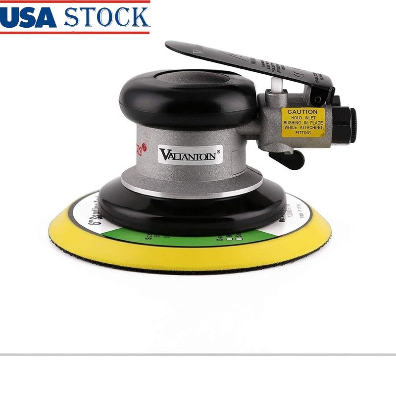 6 Inch Air Sander Dual Action Variable Speed Polisher W/ Sanding Pads Wrench New
