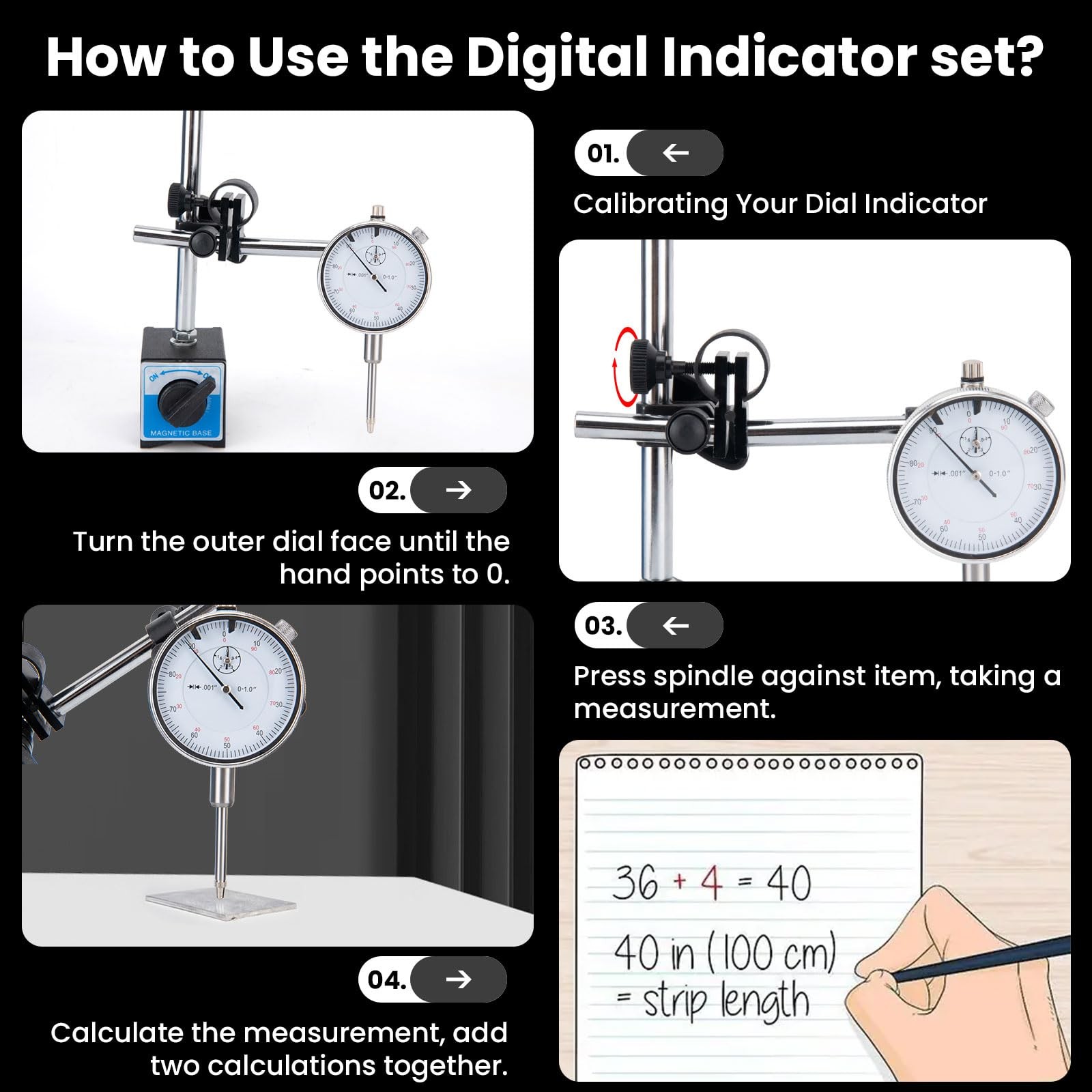 Dial Indicator Magnetic Base Precision