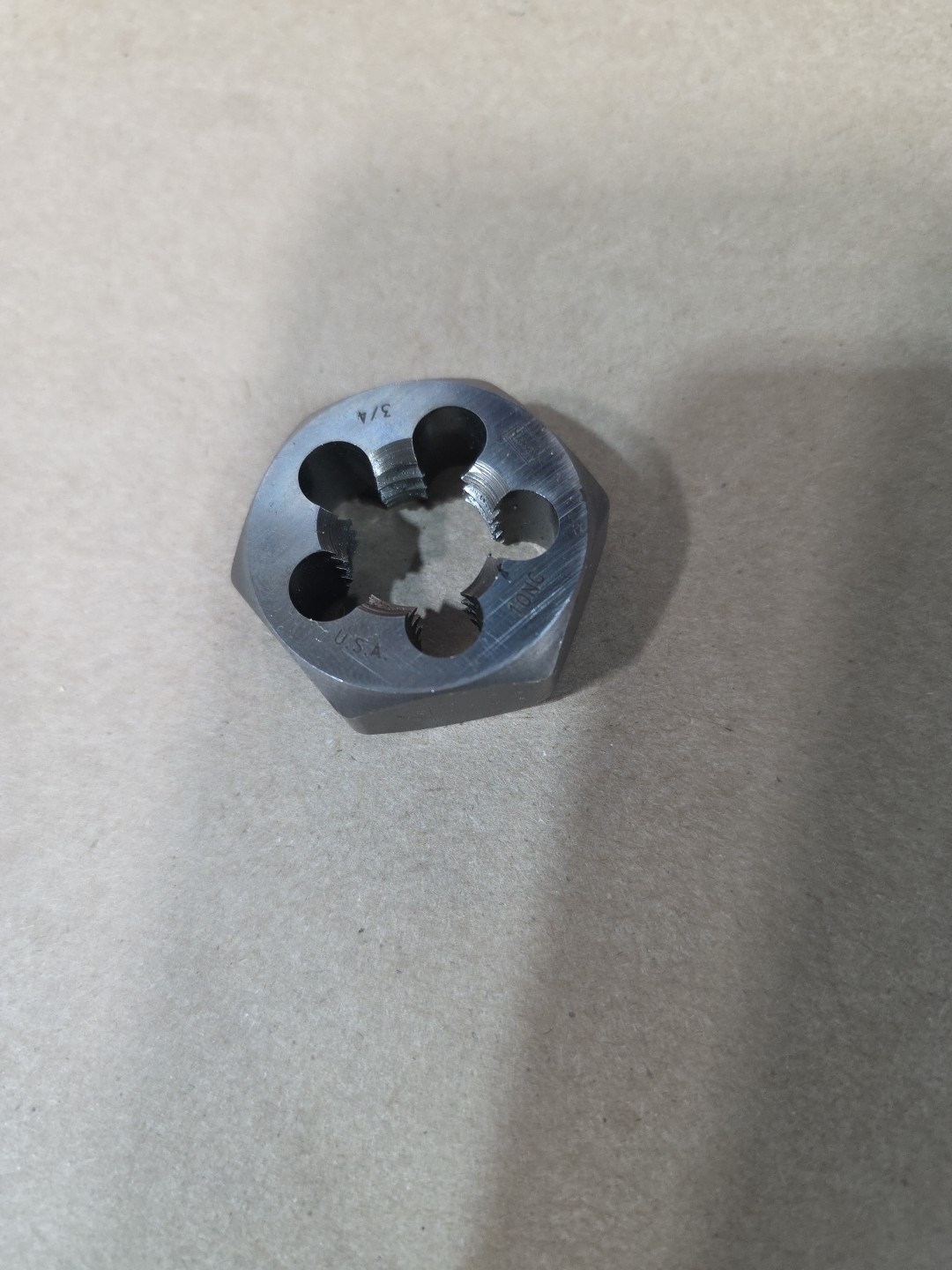 3/4-10 NC x 1-7/16" Hex Die Irwin Hanson 7258 ZR Rethreading CS