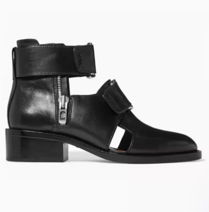 Mens Summer Pointy Toe Hollow Out Leather Sandals Buckle Zip Roman Shoes Pumps