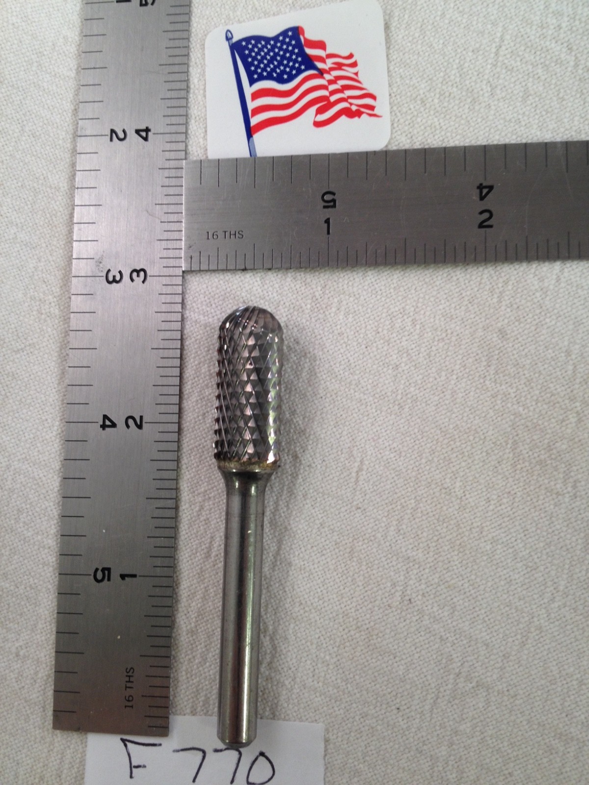 1 NEW FALCON / SGS 1/4" SHANK CARBIDE BURR SC-4 DIAMOND CUT. RADIUS END (F770)
