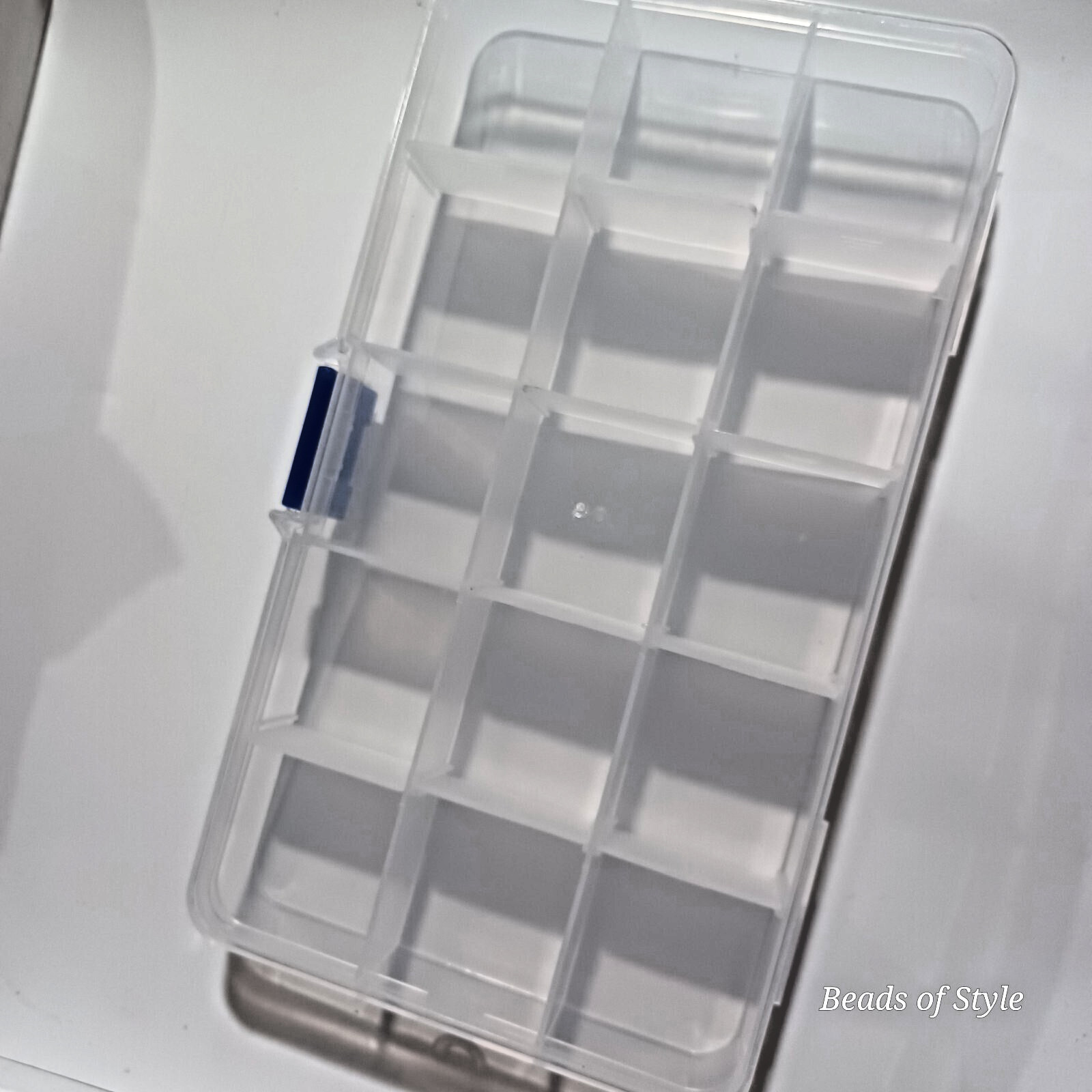Plastic Bead Jewelry Storage Organizer 15 Compartment Customizable