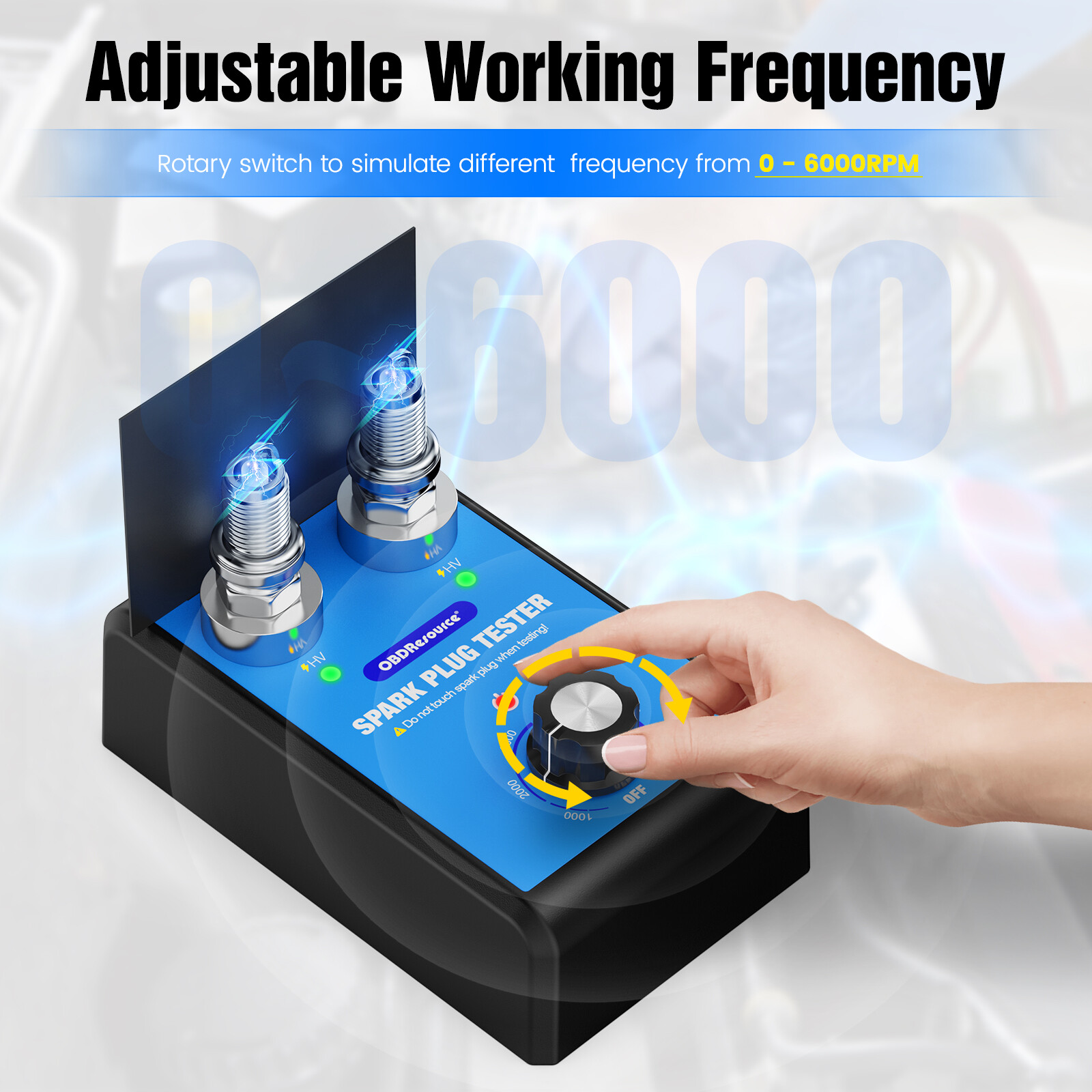 ST100 Car Spark Plug Tester Adjustable Double Hole Detector Ignition Analyzer US