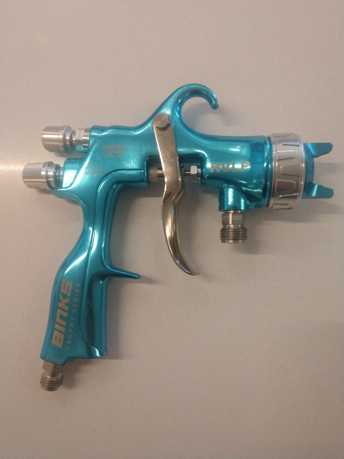 Binks Trophy Pressure Feed HVLP Spray Gun w/1.4mm spray nozzle - 2465-14HV-32S0