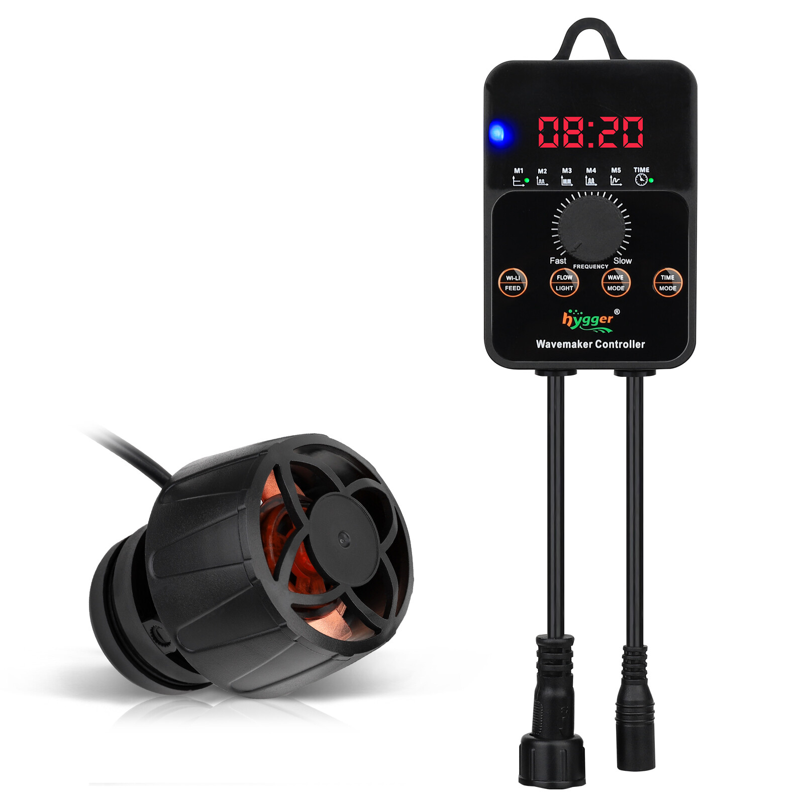 hygger Sine Aquarium Wave Maker Water Pump for 20-45 Gal Marine Reef Fish Tank