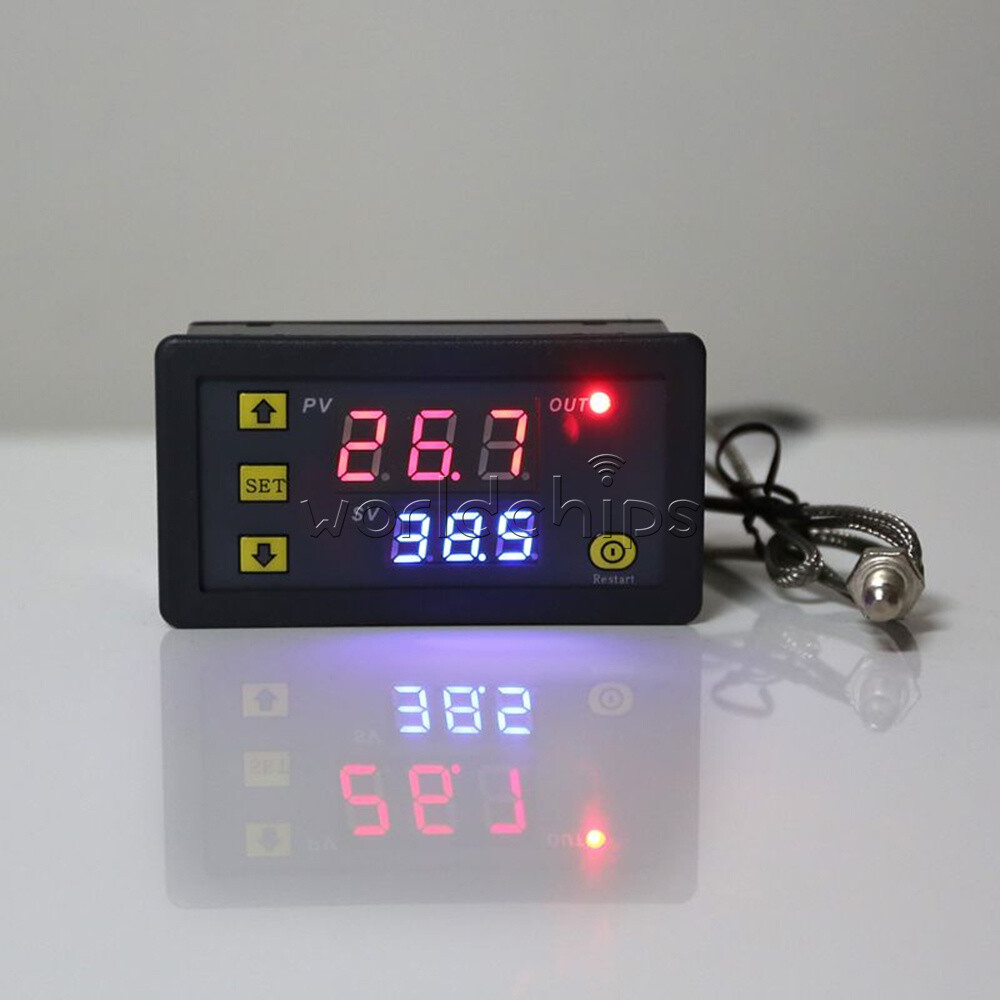 Digital K Type Thermocouple DC12V Temperature Controller Sensor Thermostat