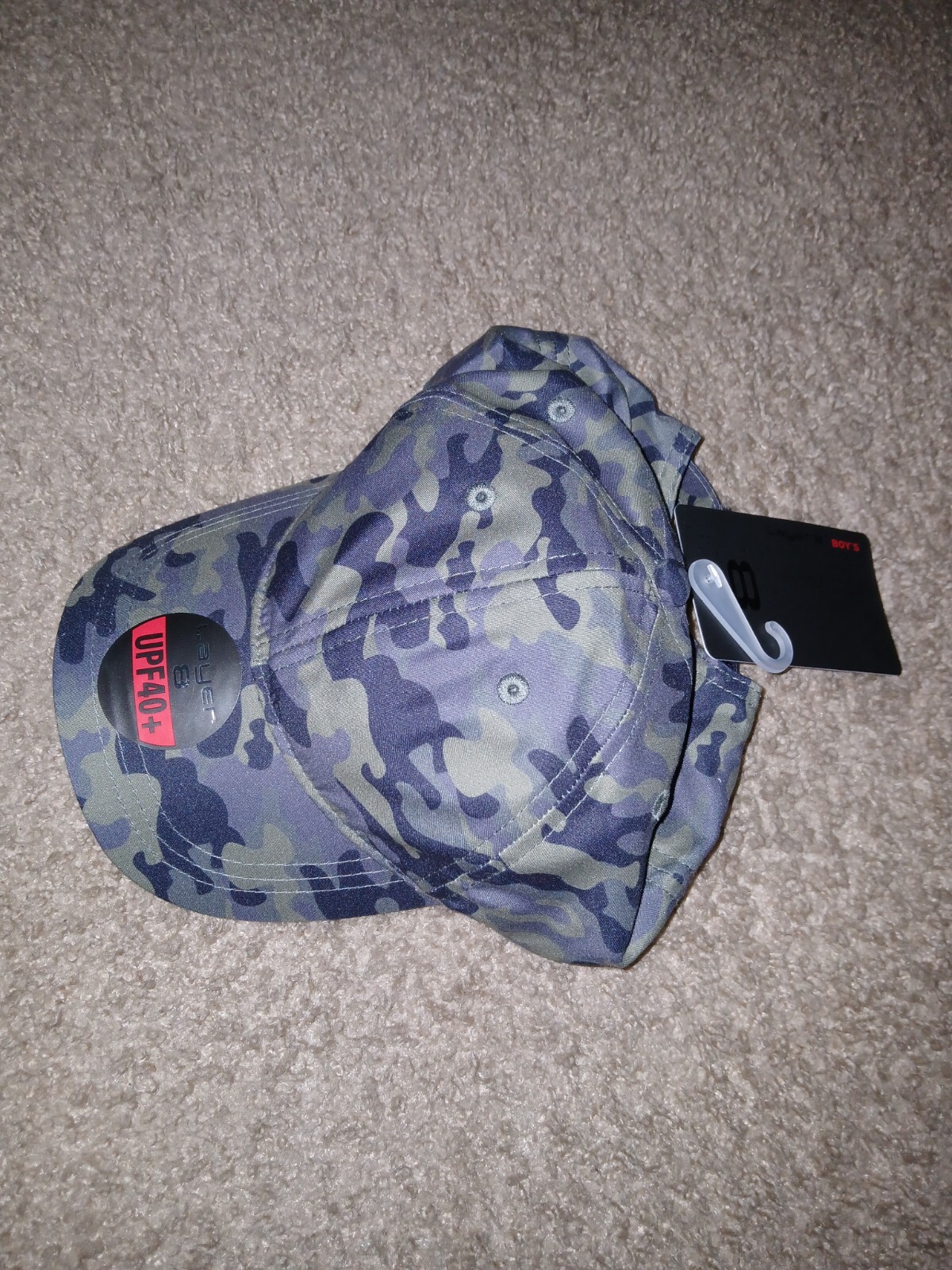 LAYER 8- BOY'S CAMO HAT-NEW-TAGS-ADJUSTABLE-UPF SUN 40+