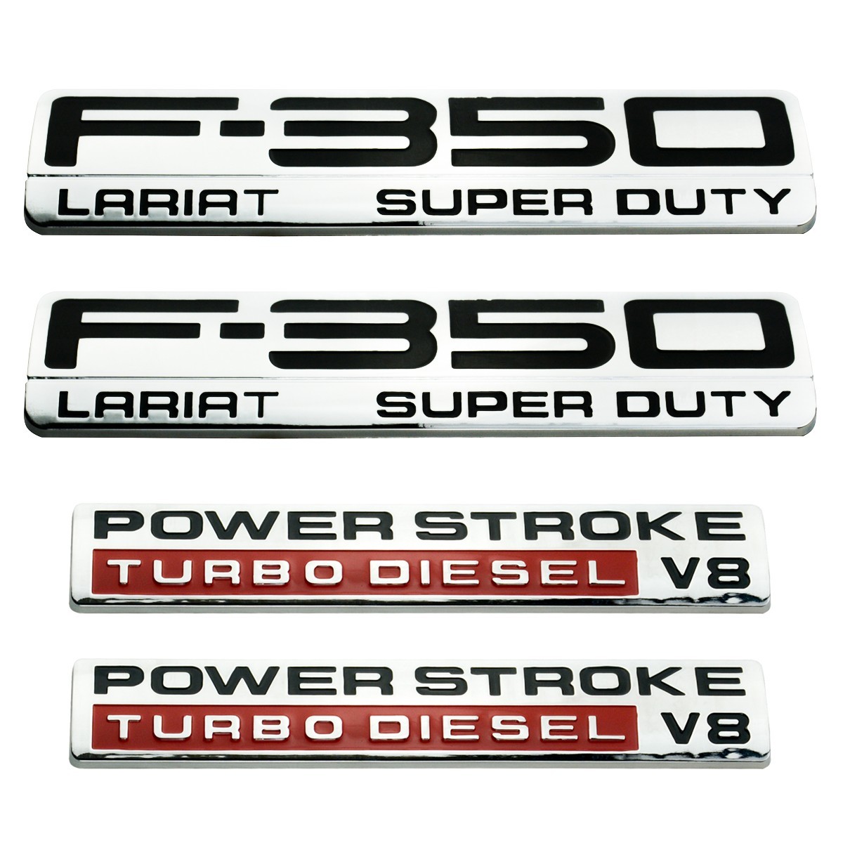Door fender Badges Set of 4 Fit for 05-07 350 Lariat Powerstroke V8 Replacement