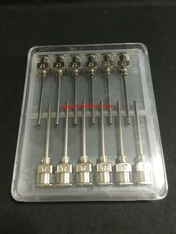 1" 18Gauge Blunt stainless steel dispensing syringe needle tips 12pcs