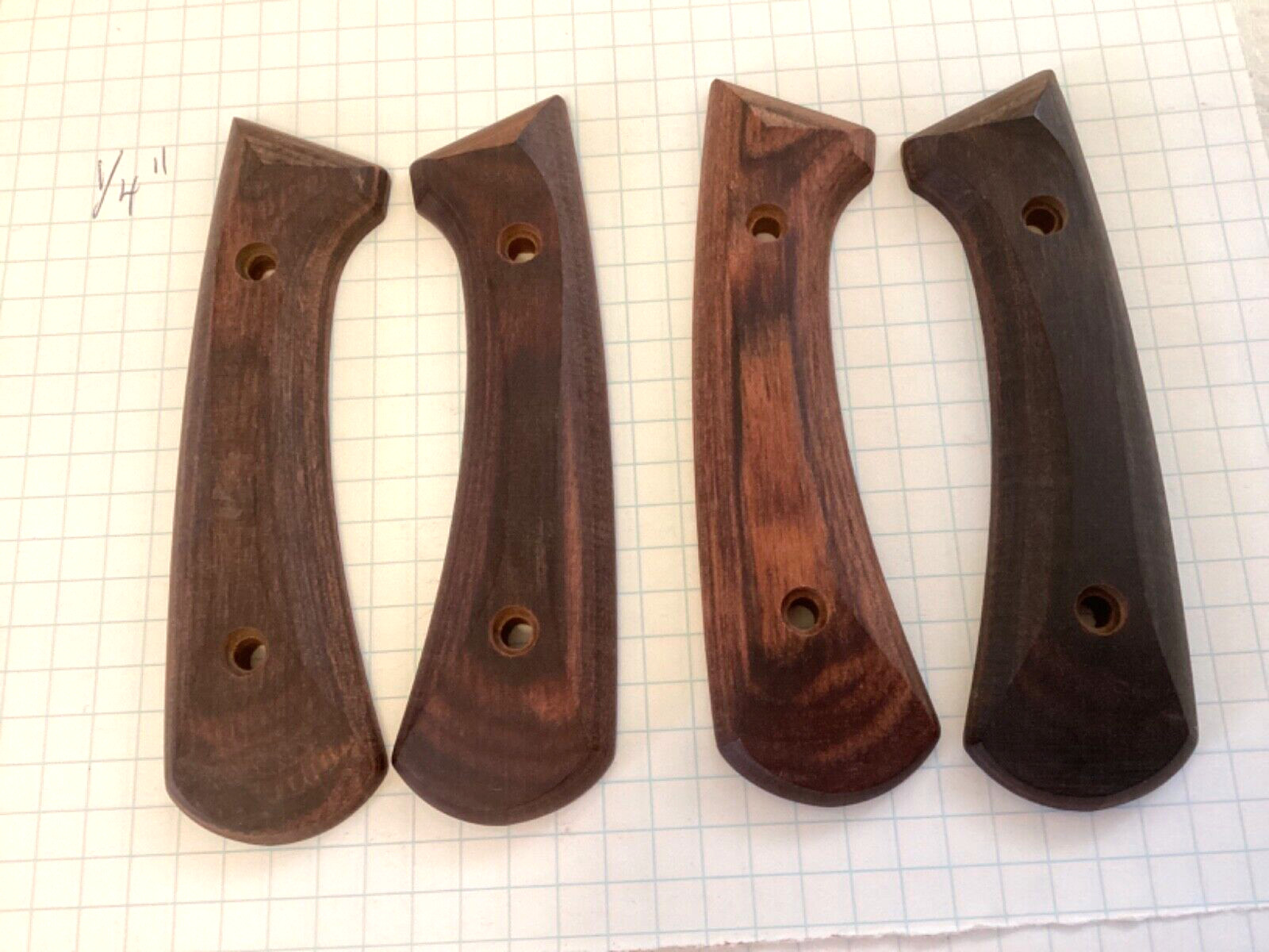 NOS Brown Wood Knife Scales