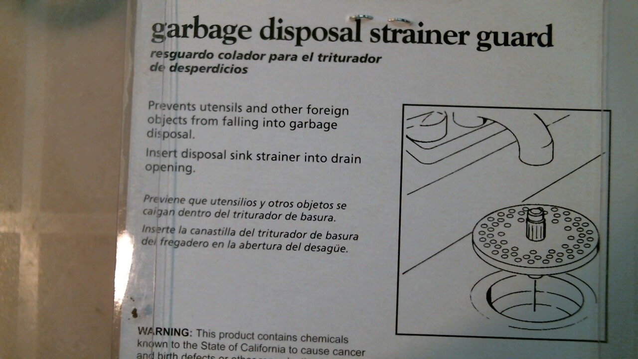 DoitBest 415599 Garbage Dissposal Strainer Guard, White, FREE SHIPPING