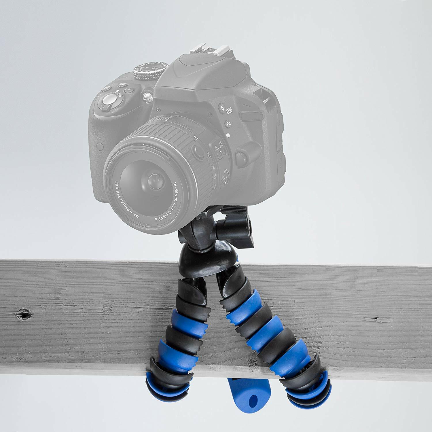 12'' Flexible Gripster Tripod (Blue) for Digital Camera with Quick Release Plate