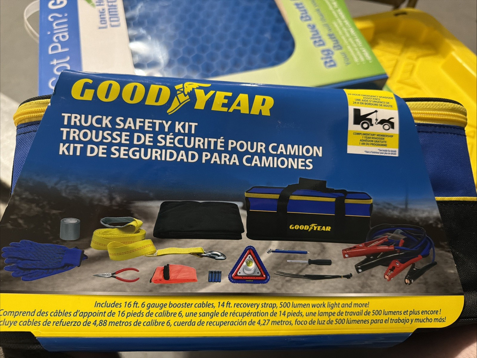 Goodyear Truck Safety Kit w/ Booster Cables & Recovery Strap GY5012 BRAND NEW
