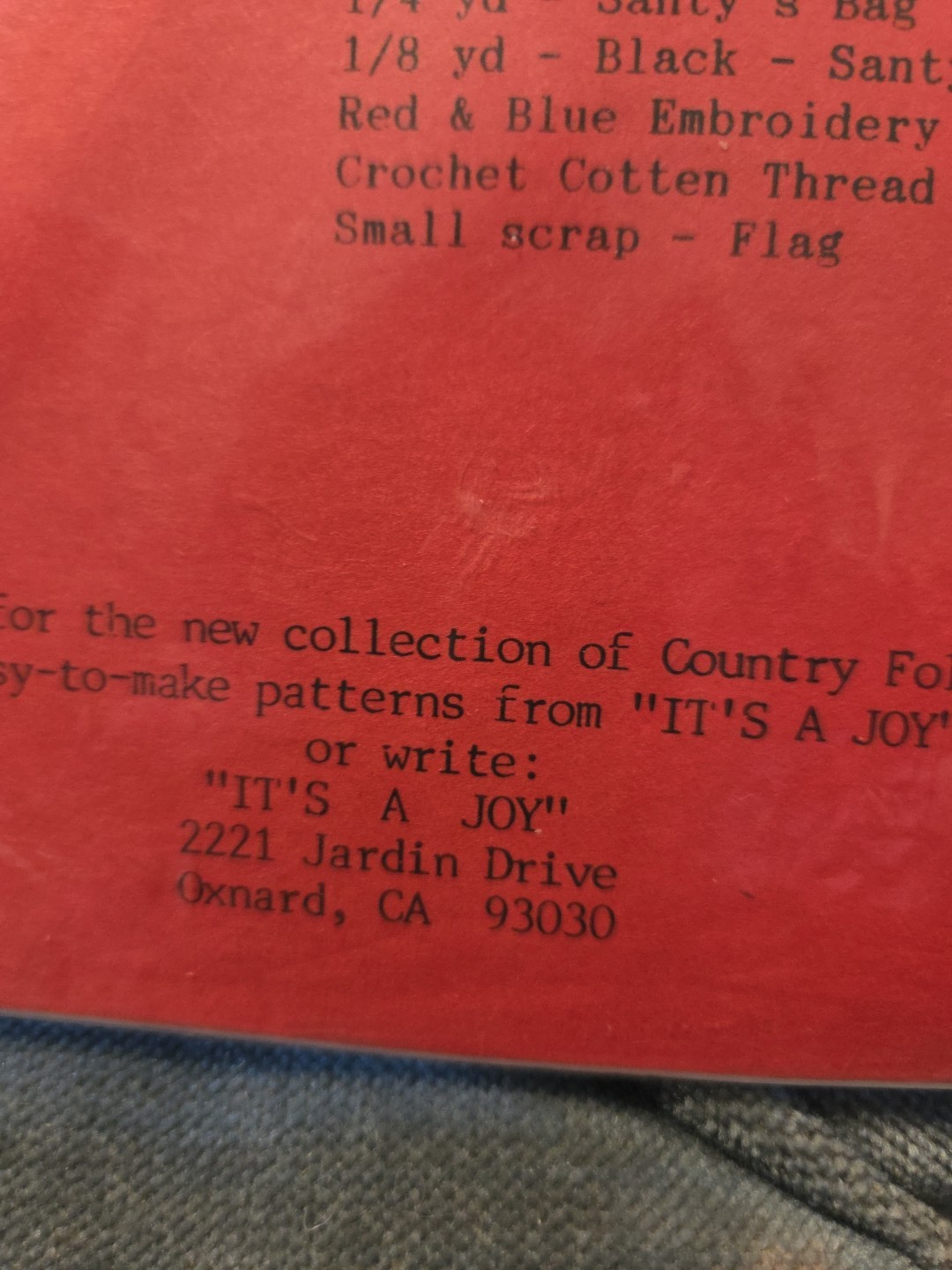 vintage sewing pattern its a joy country folk pattern company All Ameri santy
