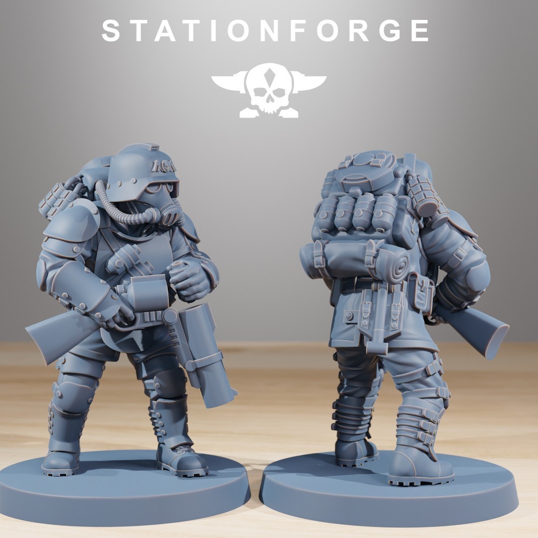 Grim Guard Ironclads Grimdark 3D Printed Miniatures Station Forge 16k