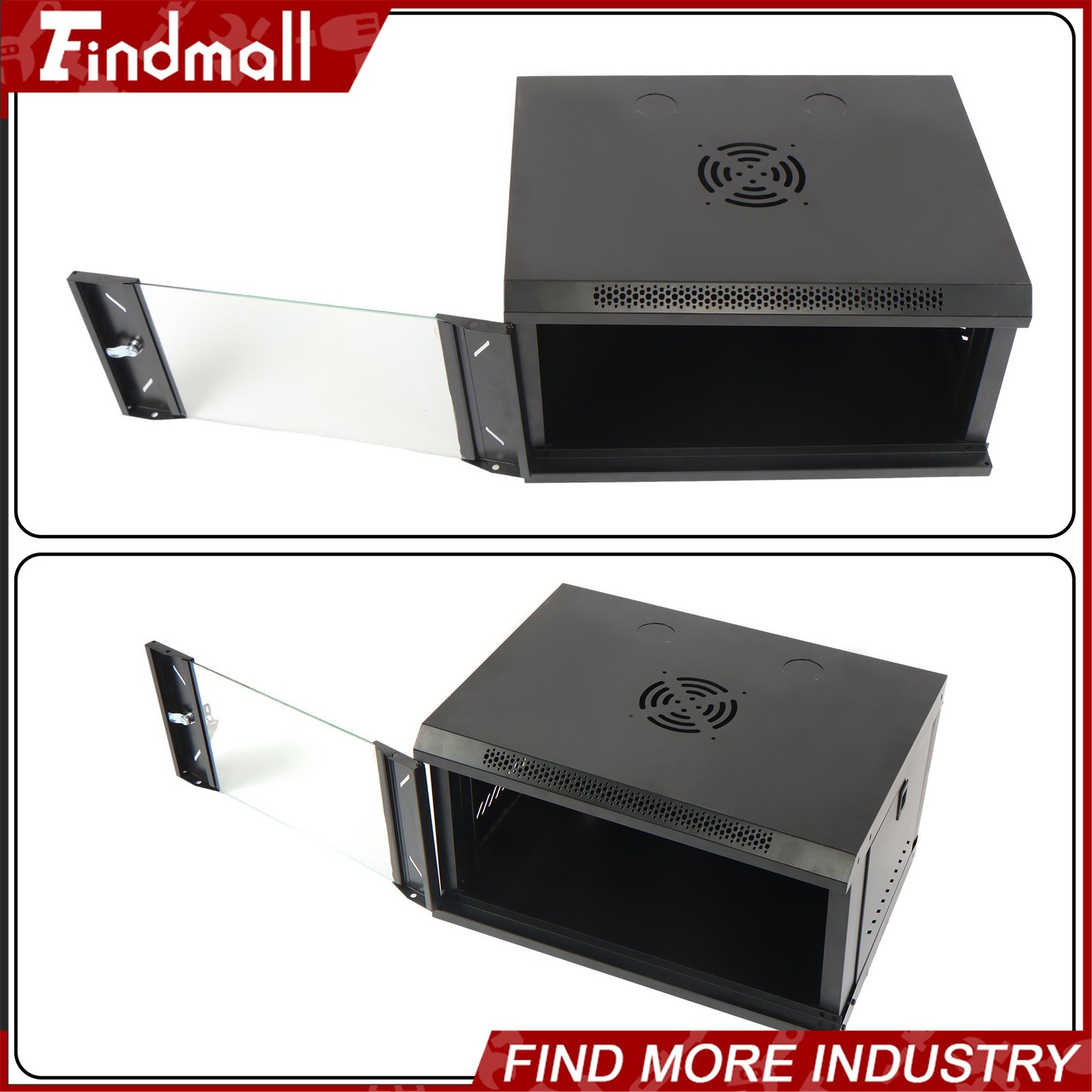 Findmall 6U Wall Mount Network Server Rack Cabinet Enclosure 15.5'' Deep