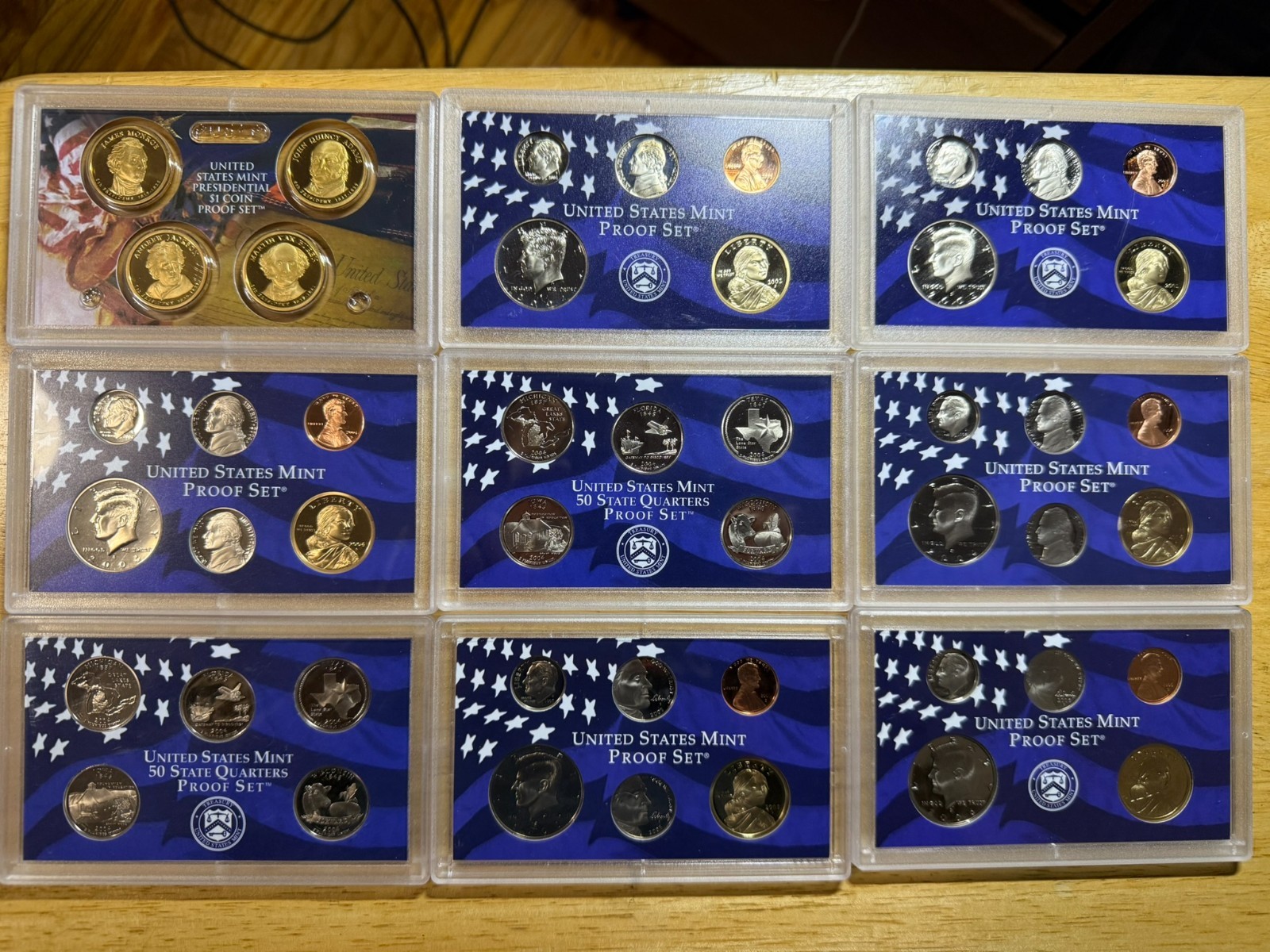 Lot of US Mint Proof Plastic Slabs From Many Years 1968-2008 No Boxes/COAs