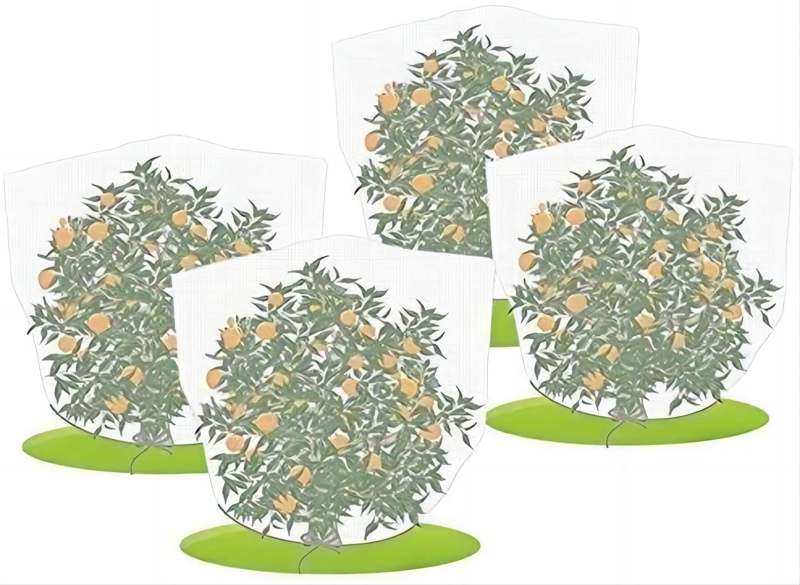 Agfabric 4 Pack Fruit Tree Netting Protection Bag with 86"x78", 4pack