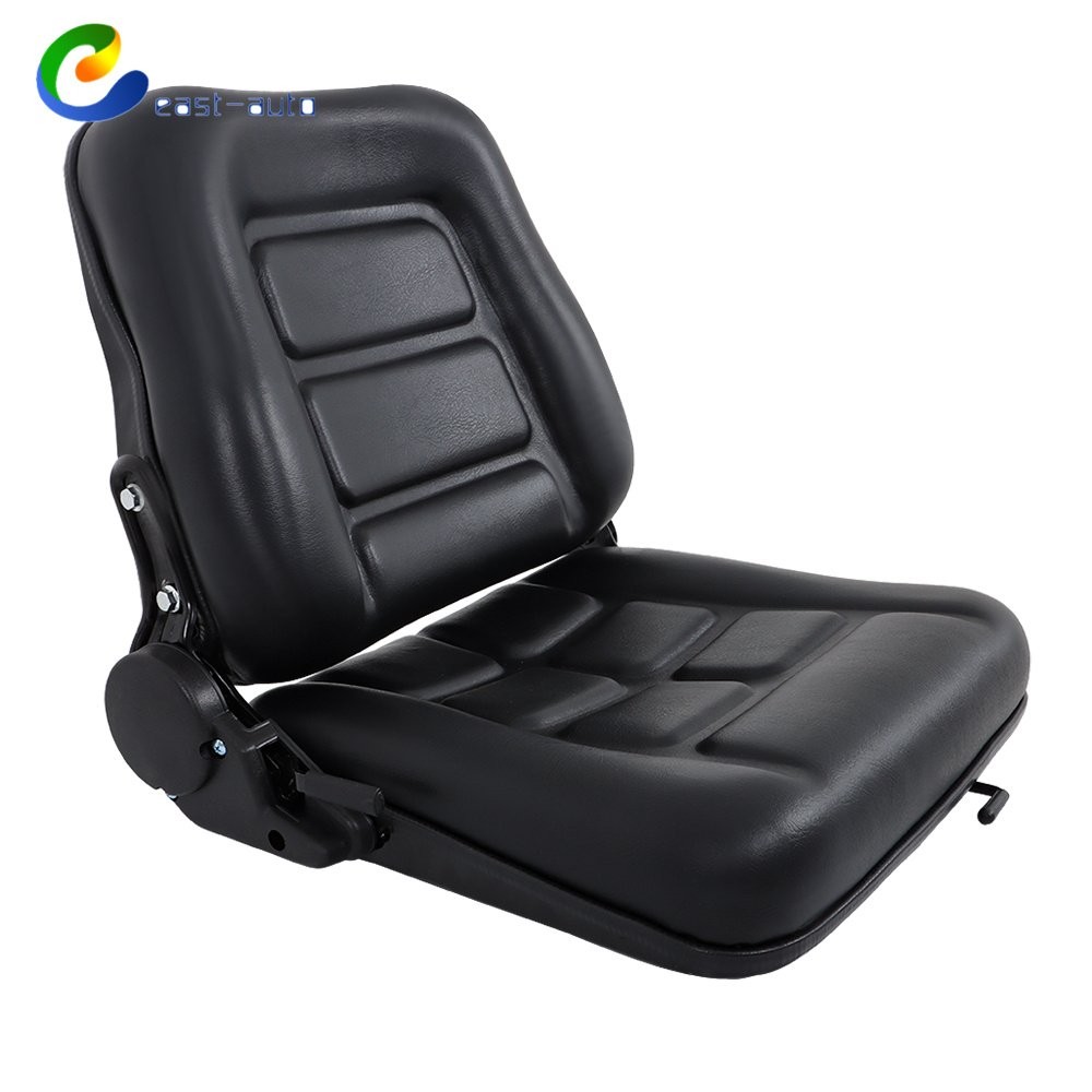PVC Leather Forklift Tractor Seat Adjustable Backrest Slide Suspension NEW