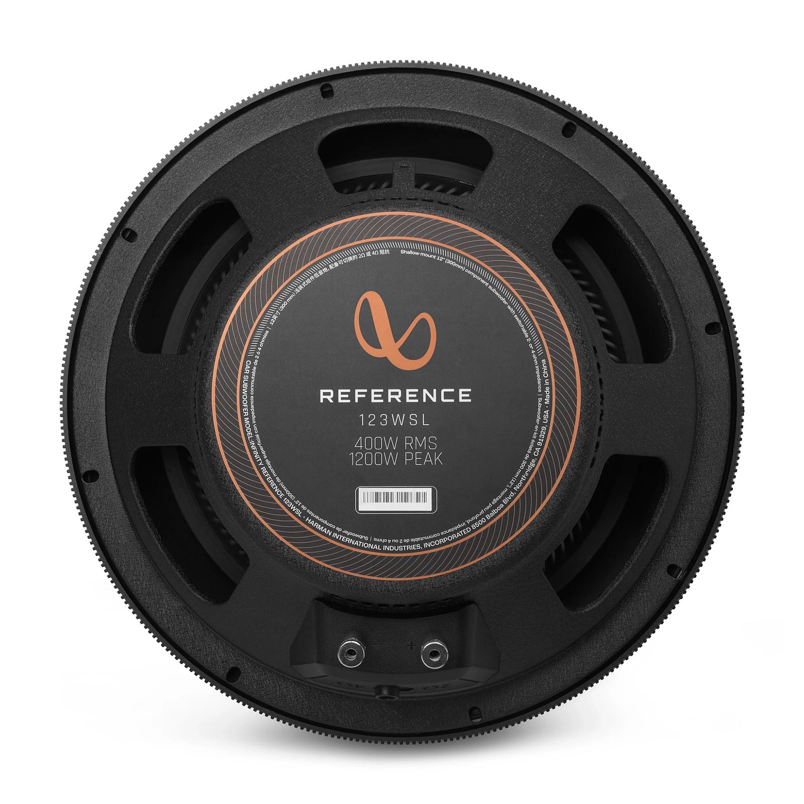 Infinity REFERENCE123WSL 12” Low profile Subwoofer with SSI™ (Selectable Smar...